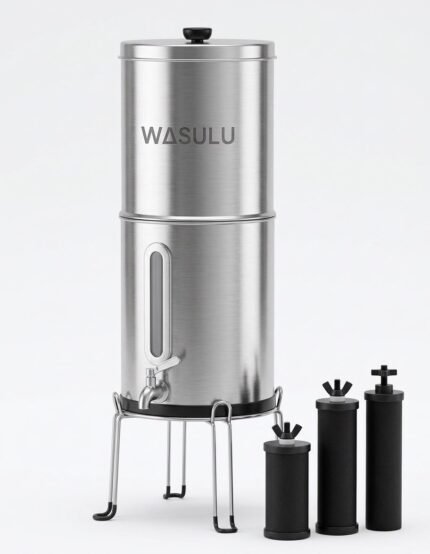 WASULU Gravity et ses trois éléments filtrants au charbon actif